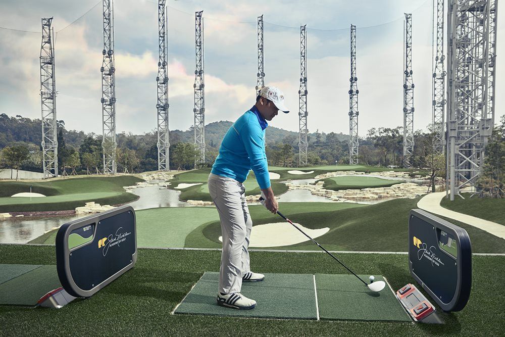 Oakley Golfer on synthetic grass tee box
