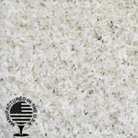 Premium white artificial grass turf, manufactured in the USA, featuring durable fibers ideal for playgrounds, rooftop spaces, and custom landscape designs.