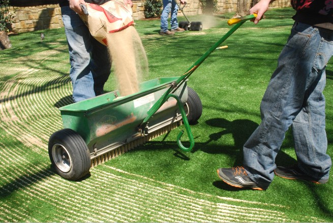 Oakley artificial grass installation - base layer