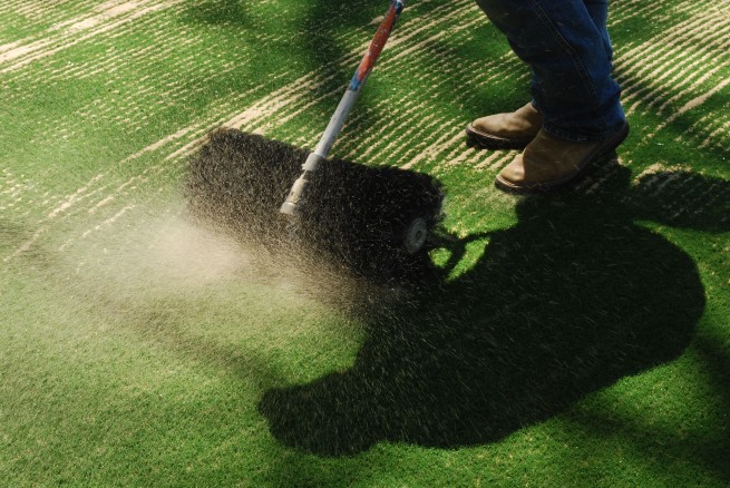 Oakley artificial turf installation - base layer aggregate