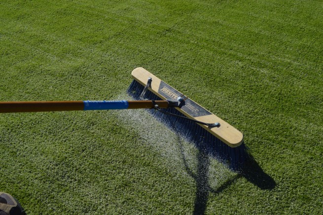 Oakley artificial turf installation - infill