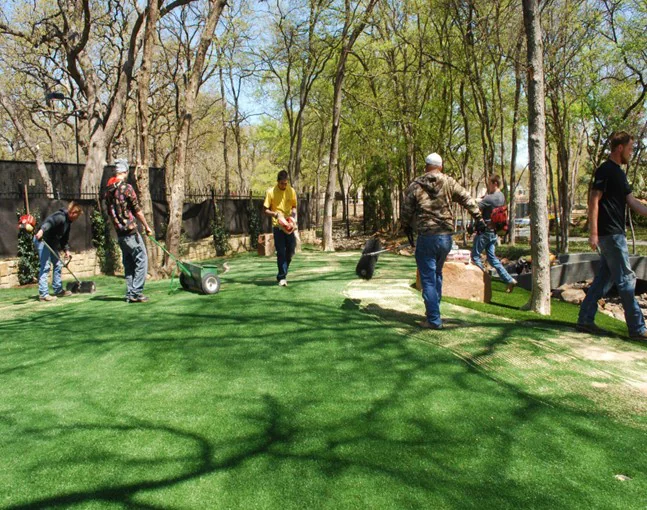 Oakley artificial grass installation - base layer