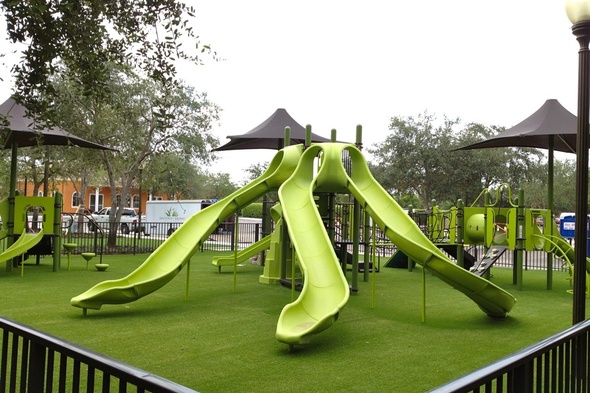Oakley playground with artificial turf
